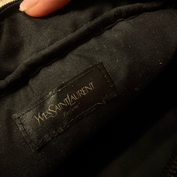 YSL Black Clutch with Gold Chain - Picture 3 of 6